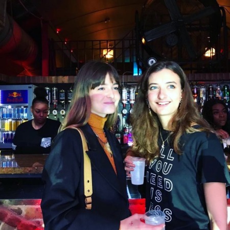 Céline Buckens with her sister Clara Buckens. 